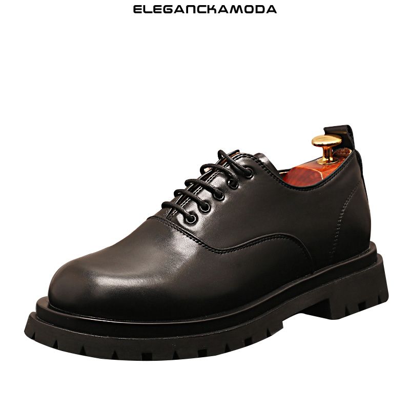 modne męskie buty typu oxford na co dzień biznesowe buty wyjściowe ślubne czarne