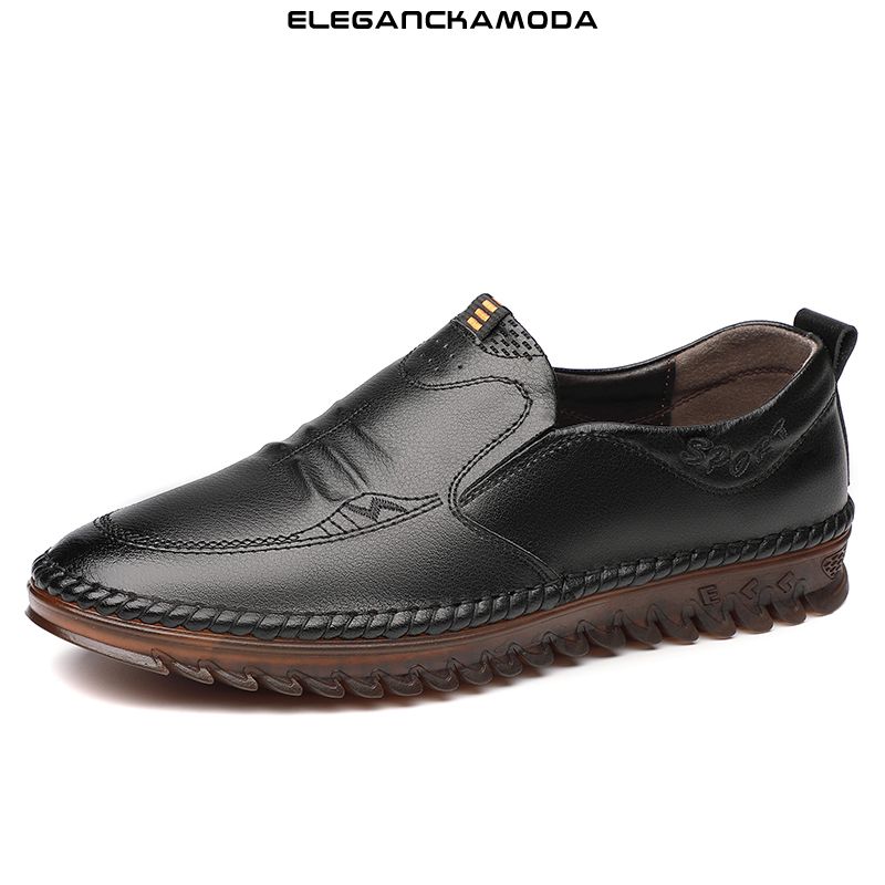 modne męskie mokasyny na cały mecz trend casualowe buty eleganckie czarne